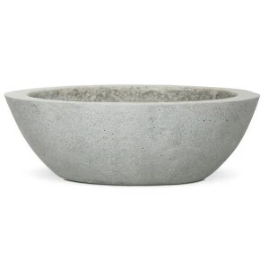 Кашпо уличное, искусственный камень, 9 см серое "Бристоль" LE-VILLAGE FLORERO 044751 Серый