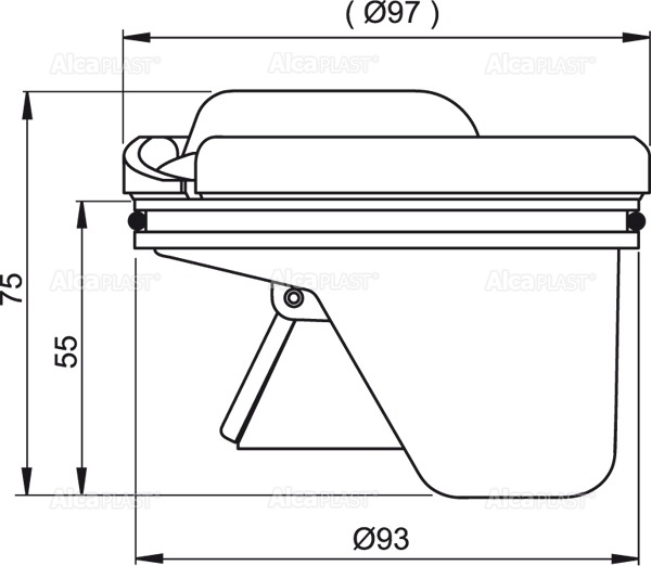 Гидрозатвор комбинированный SMART ALCAPLAST APV0020 - Вид №1