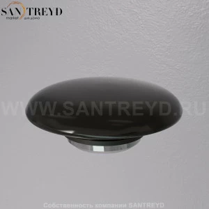 A037VX.104 Донный клапан с керамической накладкой проточный A. e. T. Italia RICAMBI Черный глянцевый