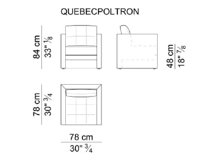 Кожаное кресло с подлокотниками i 4 Mariani Квебек ARCH-00143552 - Вид №2