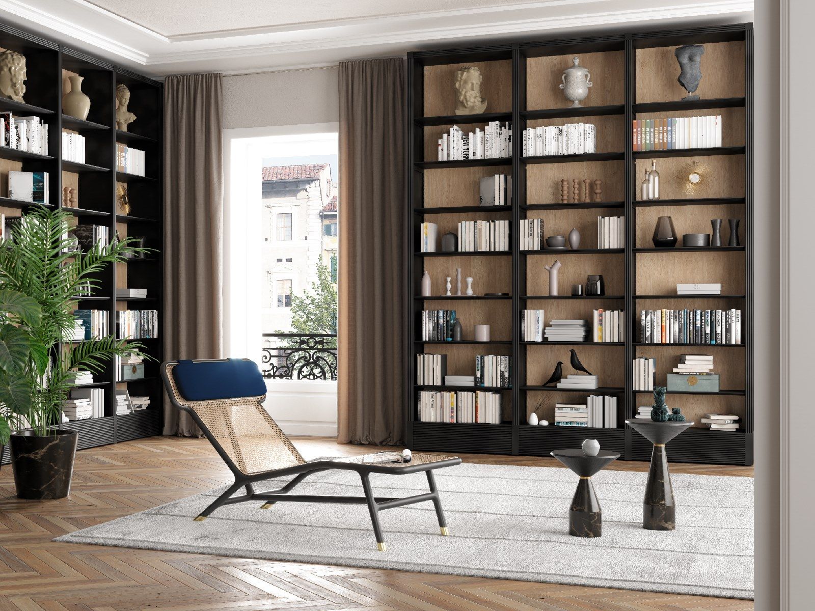 Высокий круглый журнальный столик из ясеня и мрамора Morelato CINO ARCH-00049424 - Вид №6