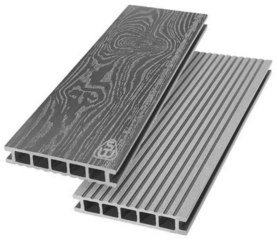 91591075 Террасная доска ДПК Savewood цвет пепельный 1500x144x25мм двусторонний вельвет/структура дерева 0.43м² 2шт STLM-1012882