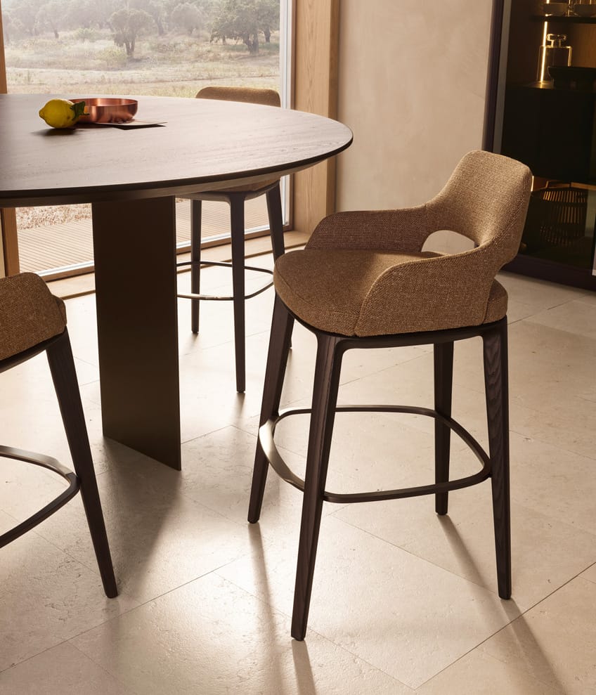 Высокий тканевый стул с подлокотниками Poliform ARCH-00042268 - Вид №1