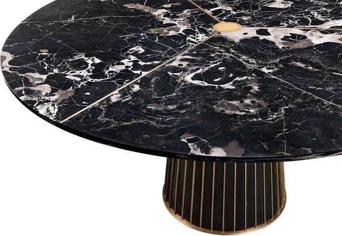 FRATO Круглый обеденный стол из мрамора  Ffu130007aaa  - Вид №1