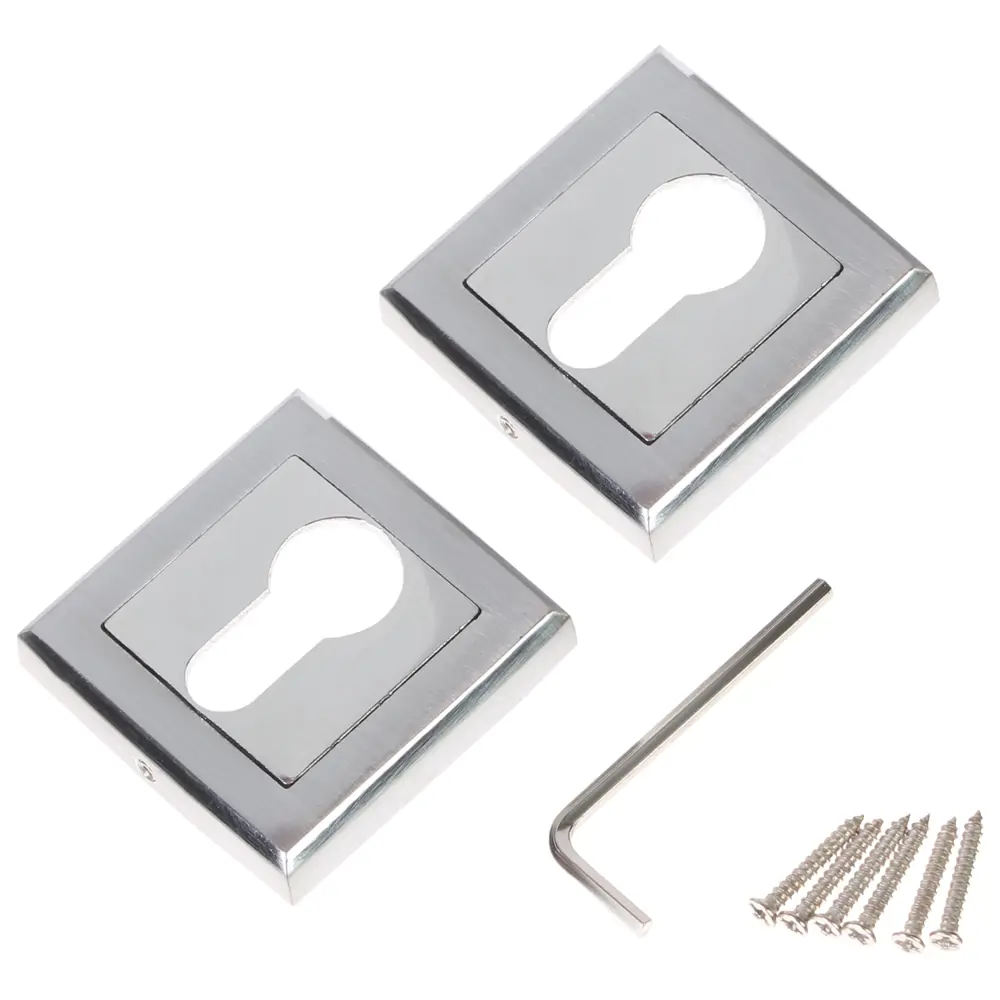 Накладка дверная Фабрика замков A 2 ET LPD цвет глянцевый белый 2 шт STLM-2201326 - Вид №1