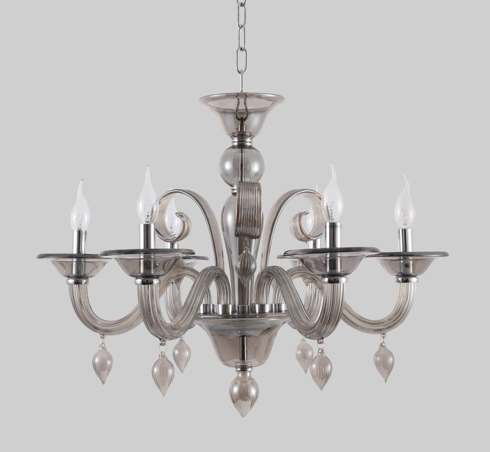 Подвесная люстра Crystal Lux Caetano SP-PL6 Smoke CRYSTAL LUX ДИЗАЙНЕРСКИЕ, CAETANO 220559 Дуб  - Вид №2