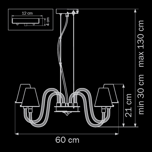 Подвесная люстра Lightstar Bianco 760106 LIGHTSTAR ДИЗАЙНЕРСКИЕ, BIANCO 056072 Белый  - Вид №1