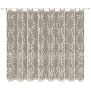 Тюль на ленте для кухни Лиана 250x160 см цвет экрю