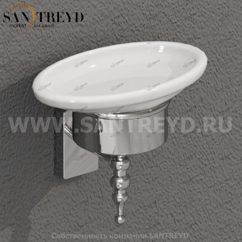 PASC39; PARP39 Держатель для мыла (комплект) 15 см Хромированный Globo Paestum Италия Ceramica Globo