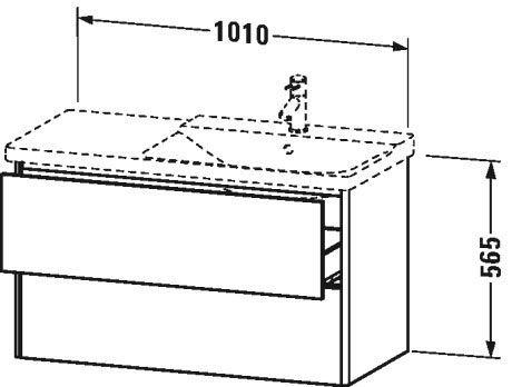 XS418808989 XSquare Тумбочка подвесная Фланелево-серый глянцевый лак Duravit - Вид №1