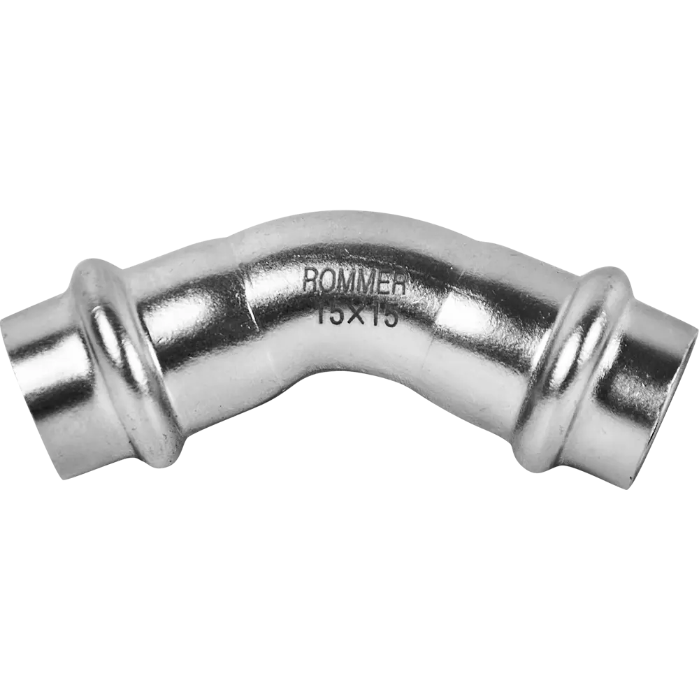 Угол Rommer 15 мм 45 градусов ВПр-ВПр нержавеющая сталь 88011403 STLM-2113648  - Вид №2