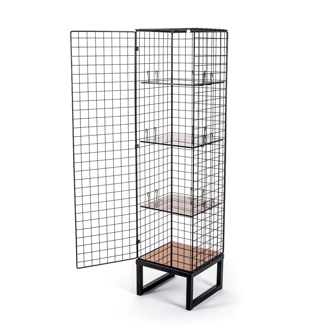 Seletti LES VOLIERES 14680 black метал.шкаф с полками книжный шкаф 113805 - Вид №1