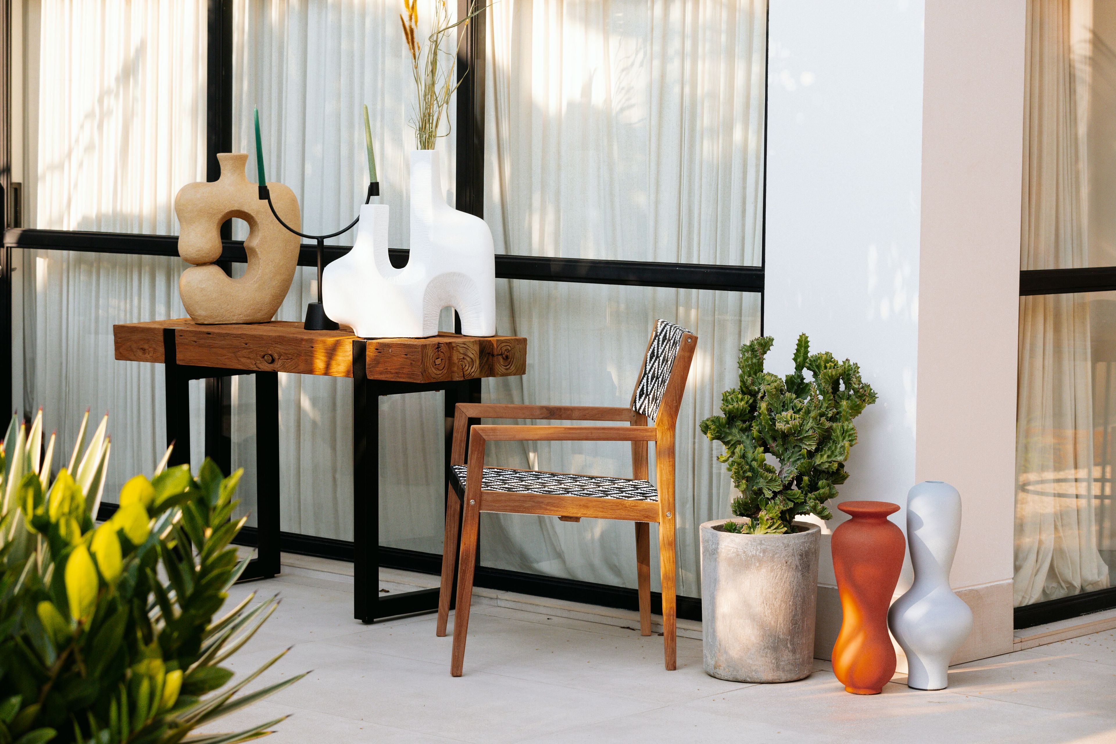 Прямоугольная Садовая консоль из тикового дерева cbdesign Sauvage ARCH-00033934 - Вид №4