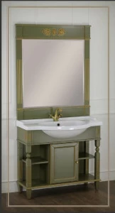 Комплект мебели MIGLIORE Kantri 100 см эмаль оливковая с патиной