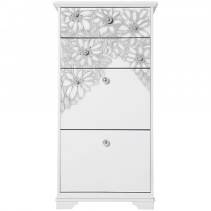 11618 Тумба для обуви Терра-4 (с 4-мя ящиками) Айс Античное серебро BOGACHO