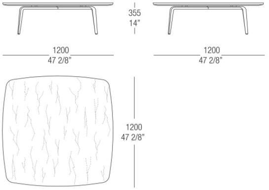 MisuraEmme Низкий квадратный мраморный журнальный столик Atelier sun-id-1378797 - Вид №4