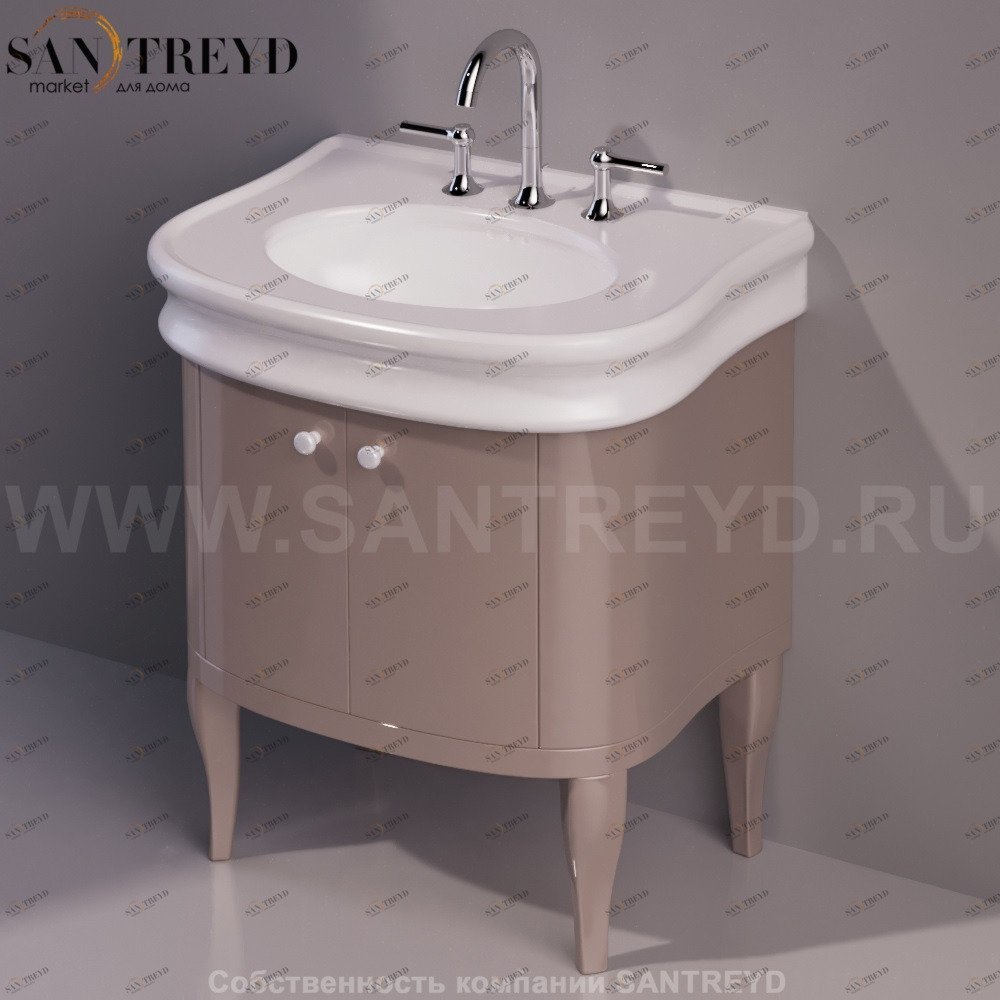 Тумба под раковину LANTE бежевая Simas LAM70TORTORA