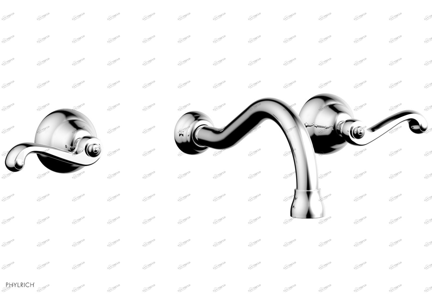 Смеситель для ванны REVERE & SAVANNAH Phylrich  D1102-026 Хромированный 