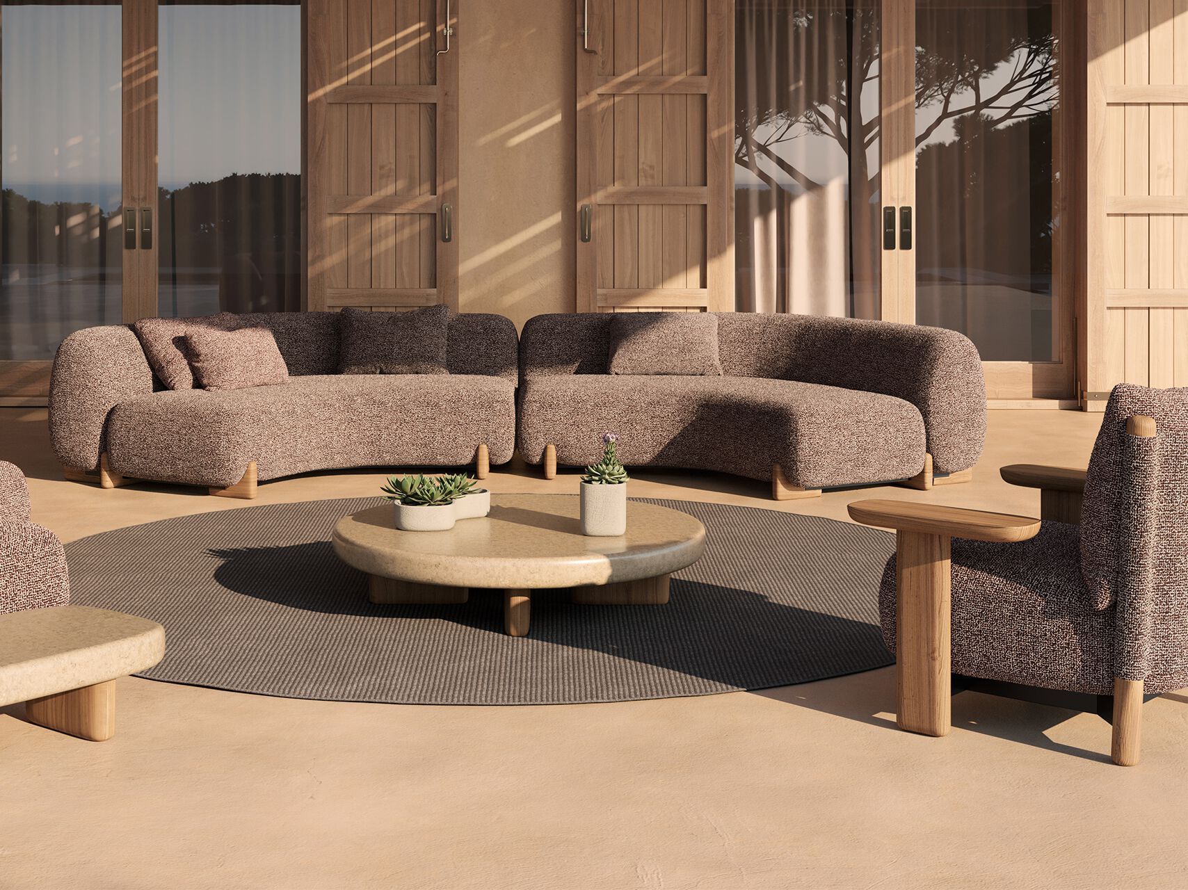 Тканевое садовое кресло с подлокотниками Vondom Milos ARCH-00031599 - Вид №6