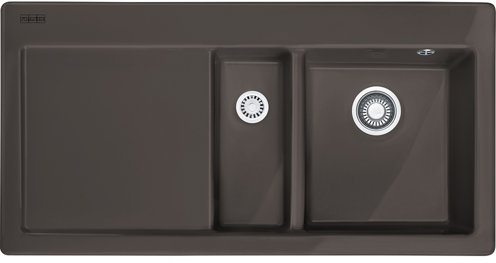 124.0335.873 Best, серия mythos, керамика, мойка mtk 651-100, установка сверху, вентиль-автомат, чаша слева, графит Franke Franke Mythos 