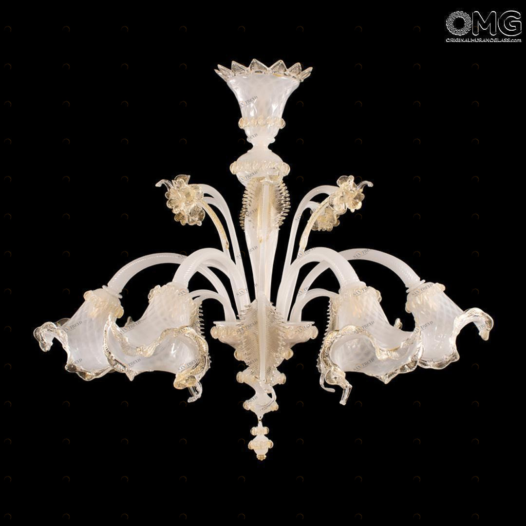 4191 ORIGINALMURANOGLASS Люстра Barena белая - муранское стекло OMG 85 см CLASSICO
