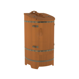 910 Фитобочка со скосом "Премиум" цвет коньяк, покрытие тиковым маслом, фурнитура 409 Alyarus