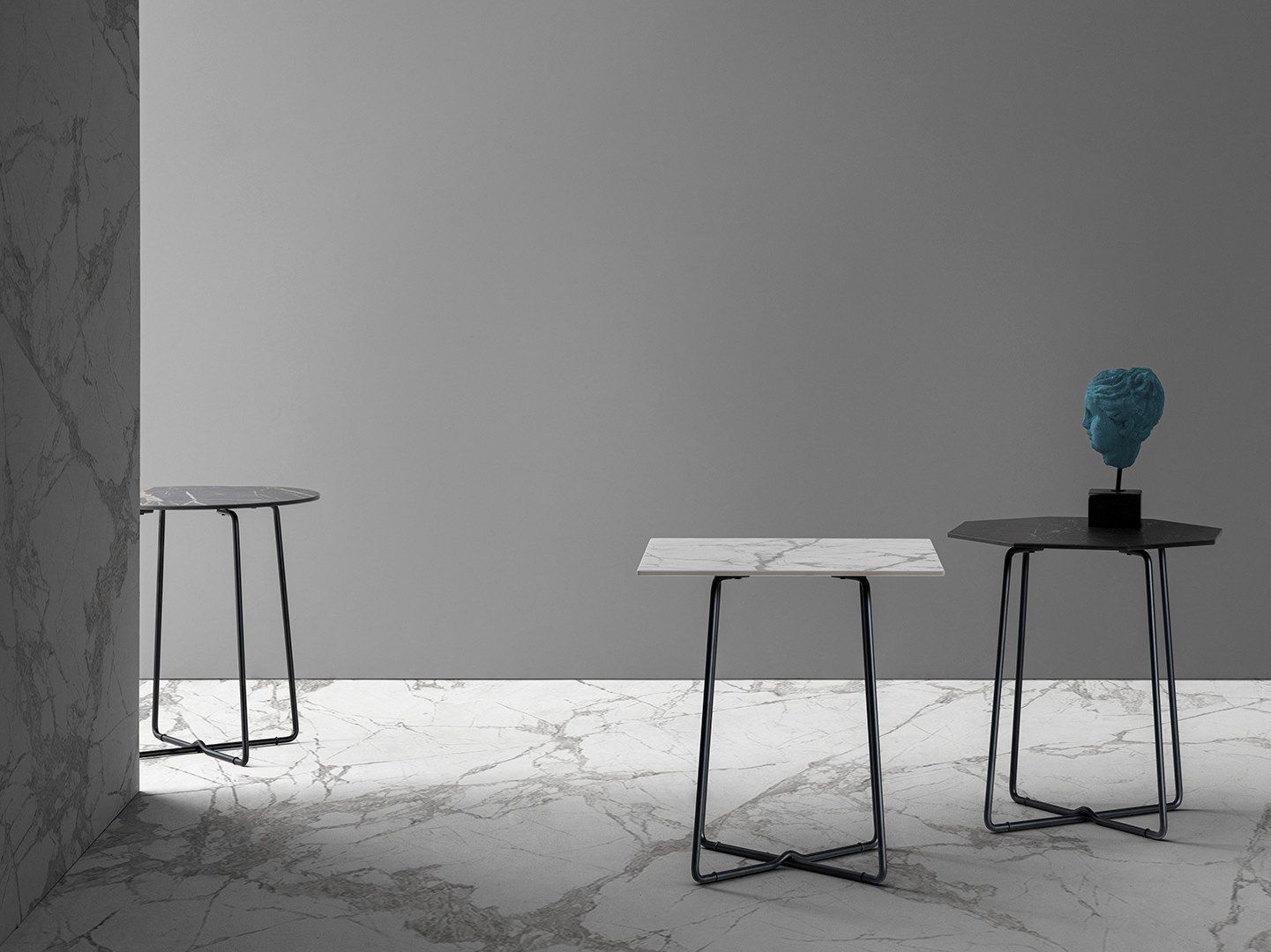 Восьмиугольный журнальный столик из керамики и металла CASA +39 TOLOMEO от CASA +39 ARCH-00149902 - Вид №1