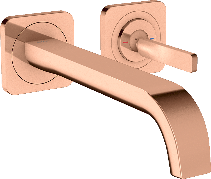 36106300 Смеситель для раковины, однорычажный, скрытого монтажа, настенный, со штыревой ручкой, изливом 221 мм и накладками AXOR CITTERIO E