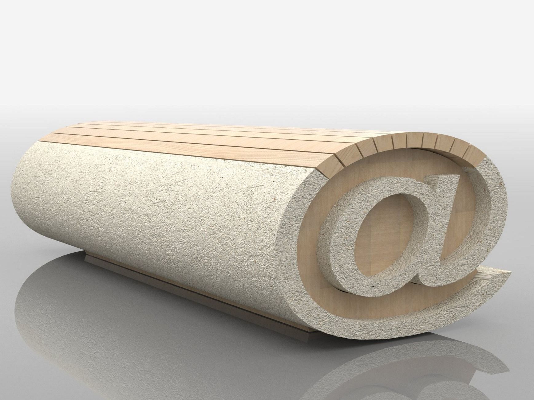 Реконструированная каменная модульная скамья без спинки Viscio Urban Design SEDUT@ ARCH-00081463