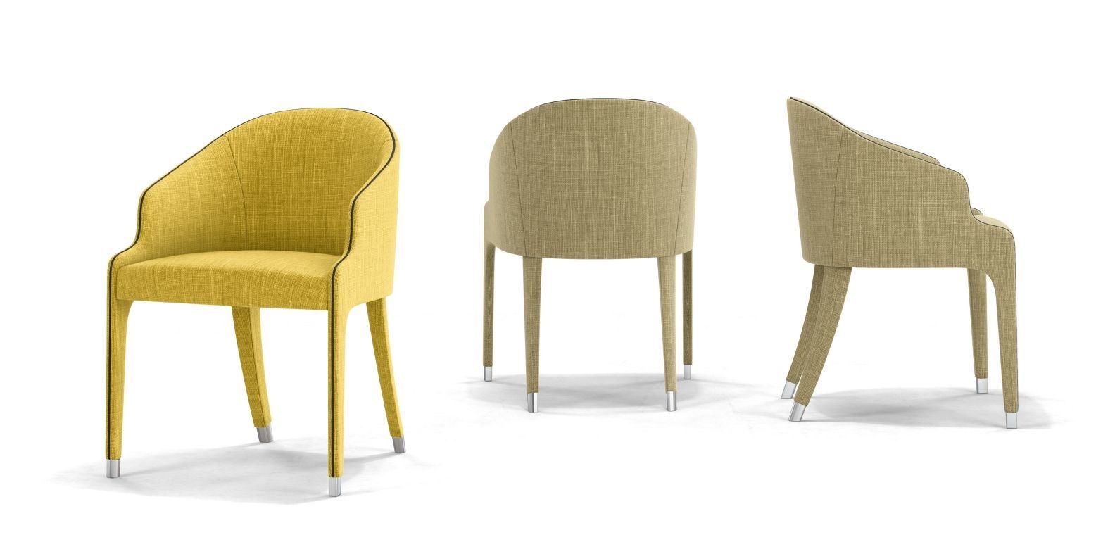 Мягкий тканевый стул с подлокотниками ROCHE BOBOIS Колокольня ARCH-00030030 - Вид №6