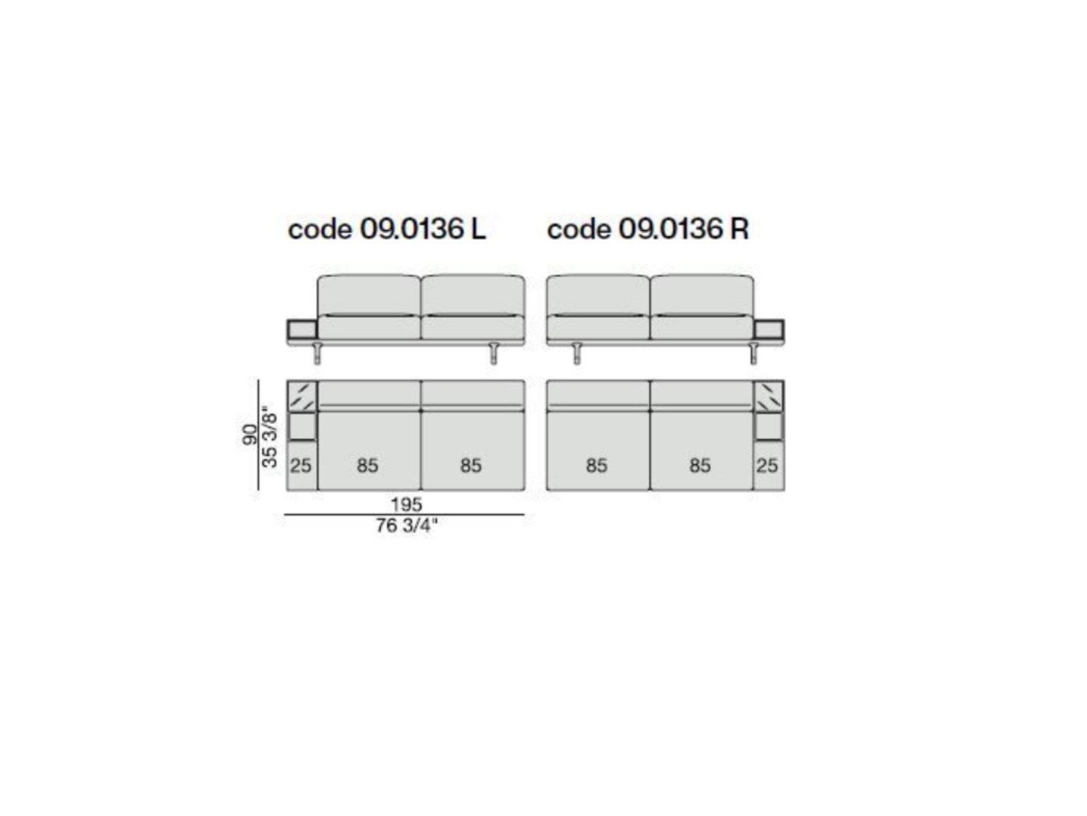 Съемный тканевый диван с журнальной стойкой Porada Soul ARCH-00074706 - Вид №16