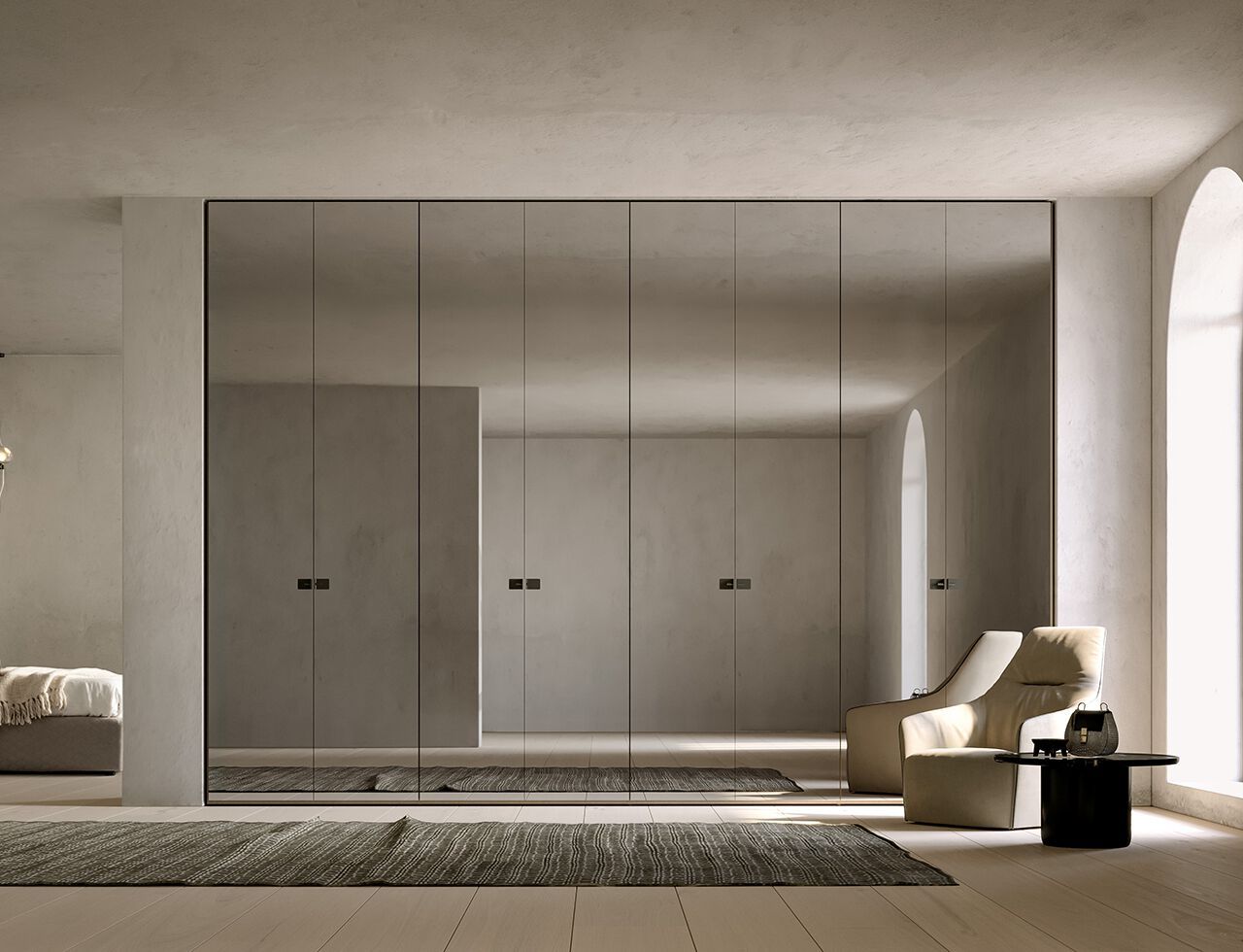 Модульный шкаф из зеркального стекла Adok ателье ARCH-00031863