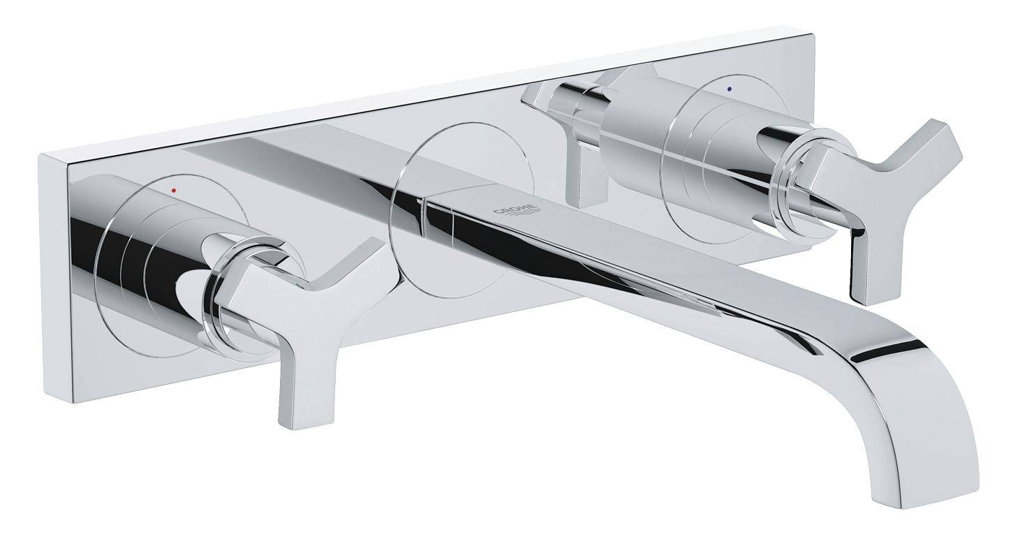 Внешняя часть смесителя для раковины GROHE Allure (3 отверстия) вынос 220 мм, хром (20192000)