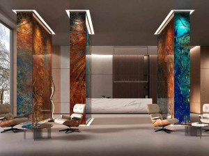 Декоративная панель из алюминия, стекла или ПММА