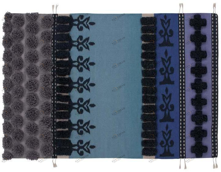 GAN Ковер из шерсти в полоску Glaoui sun-id-1416043