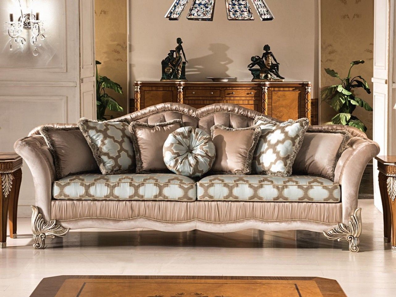 3-местный тканевый диван capitonné GUERRA VANNI Noblesse ARCH-00139239