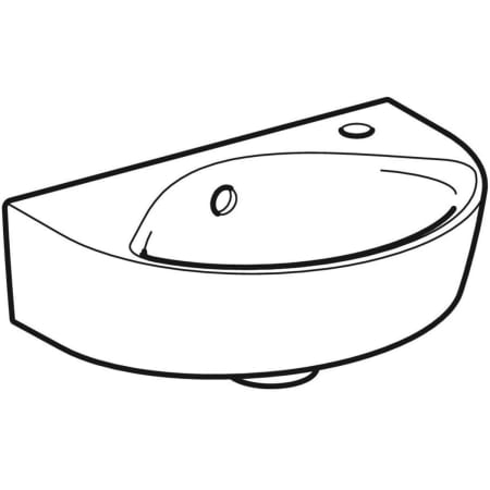 500.374.01.1 Раковина Geberit Renova с укороченным вылетом Geberit  - Вид №1