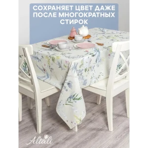91642529 Скатерть на стол Altali Райский сад прямоугольная 136x170 см разноцветная STLM-0821434