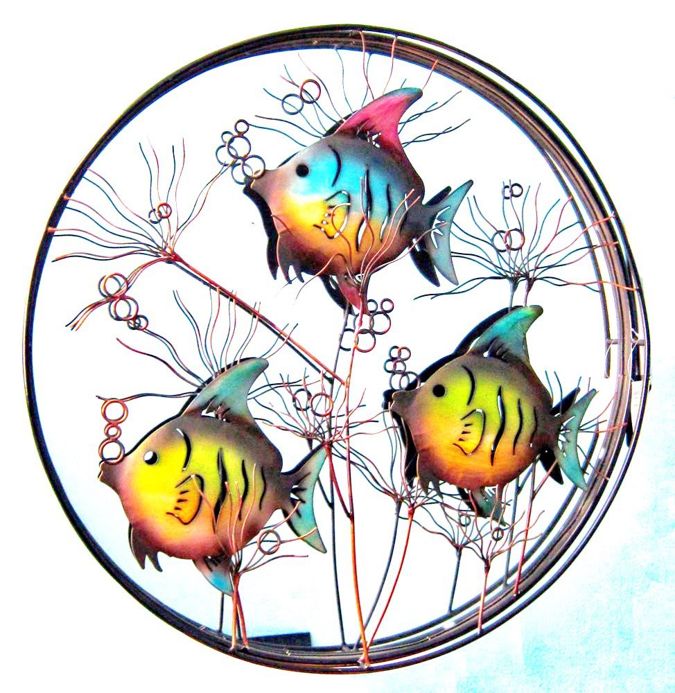 Настенное овальное панно "Рыбки" МИСТЕР ПРАЙС  117499 Разноцветный;зеркальный  - Вид №1