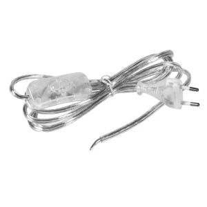 Шнур с проходным выключателем 1.8 м цвет прозрачный