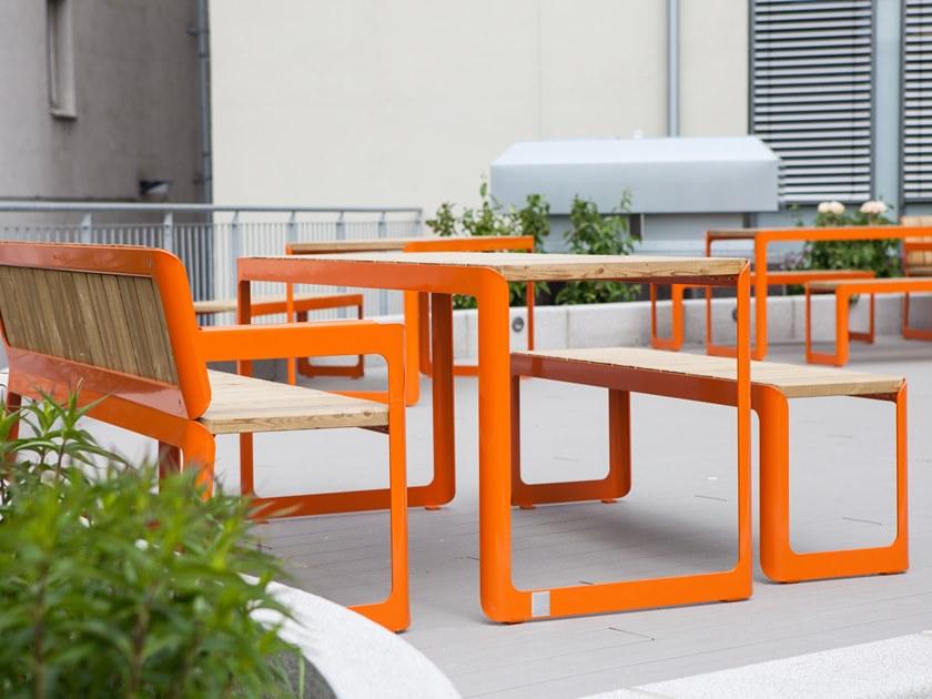 VESTRE Скамья из стали и дерева со спинкой Air sun-id-1411183 - Вид №5