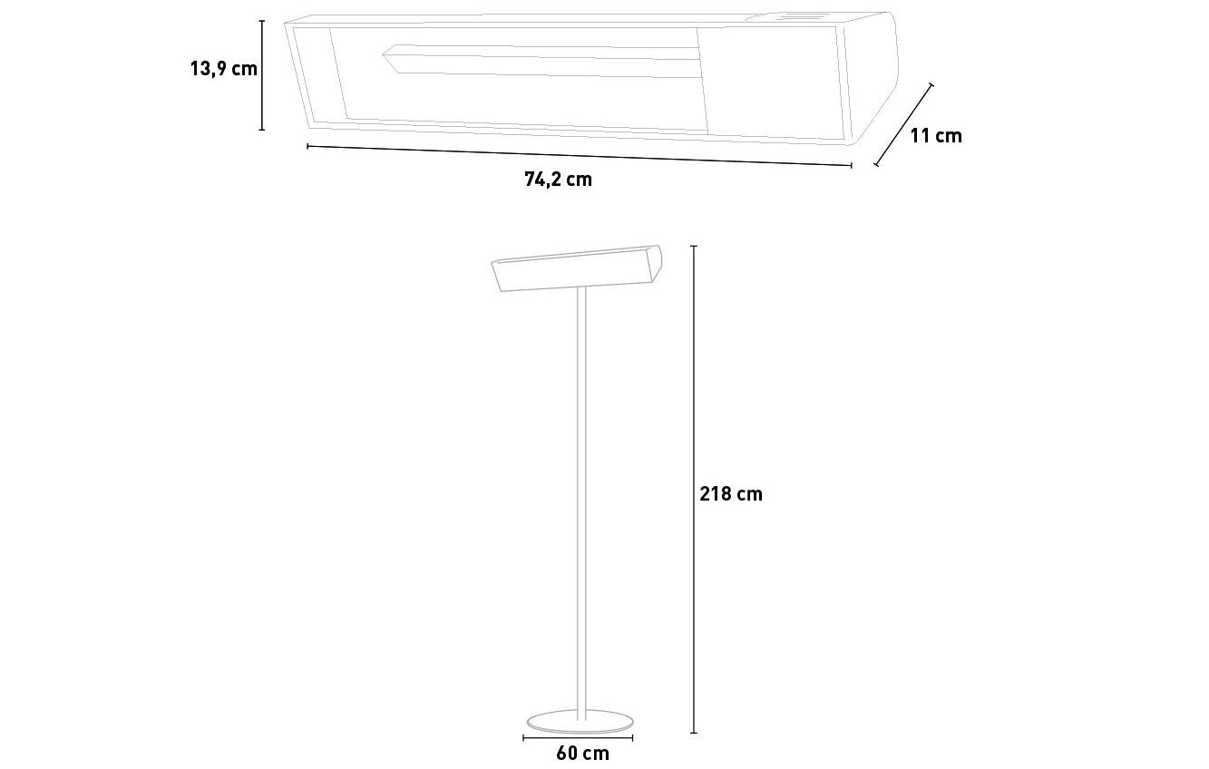 Наружный излучающий диффузор из стеклокерамики и алюминия SINED CALDO VETRO PIEDISTALLO ARCH-00080838 - Вид №4