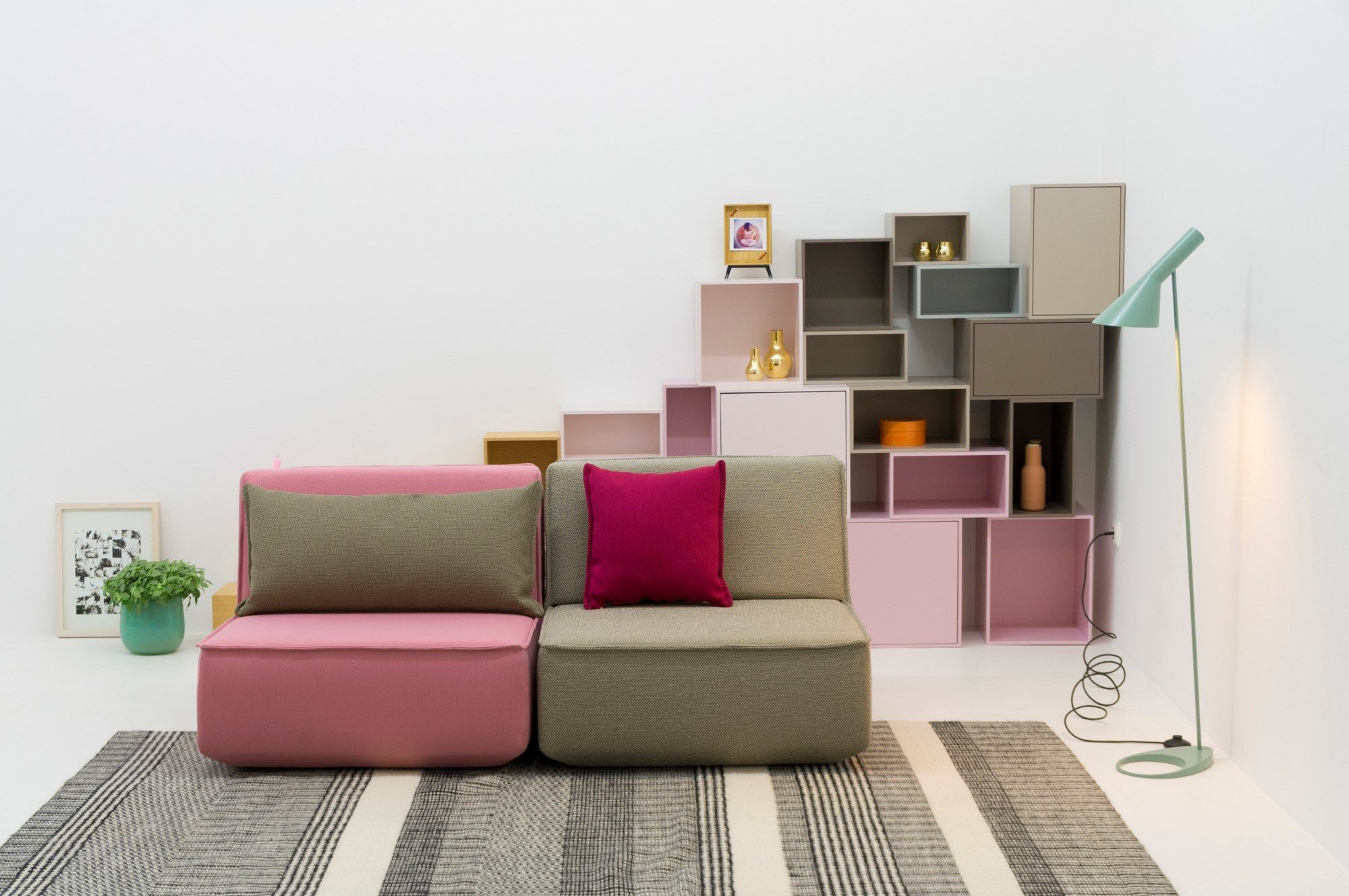 2-местный модульный тканевый диван Cubit by Mymito ARCH-00132467 - Вид №33