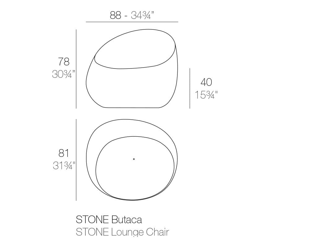 Полиэтиленовое садовое кресло Vondom Stone ARCH-00113073 - Вид №5