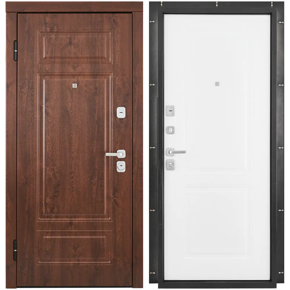 Дверь входная металлическая Мельбурн 96x201 см левая белая BELWOODDOORS STLM-2203328