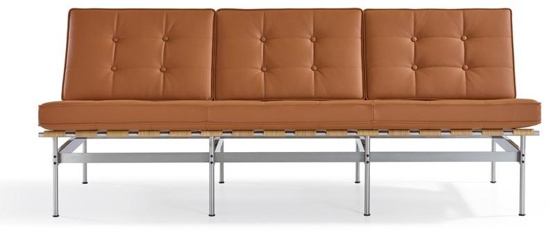 Artifort Стеганый 3-местный кожаный диван 416 C416  - Вид №4