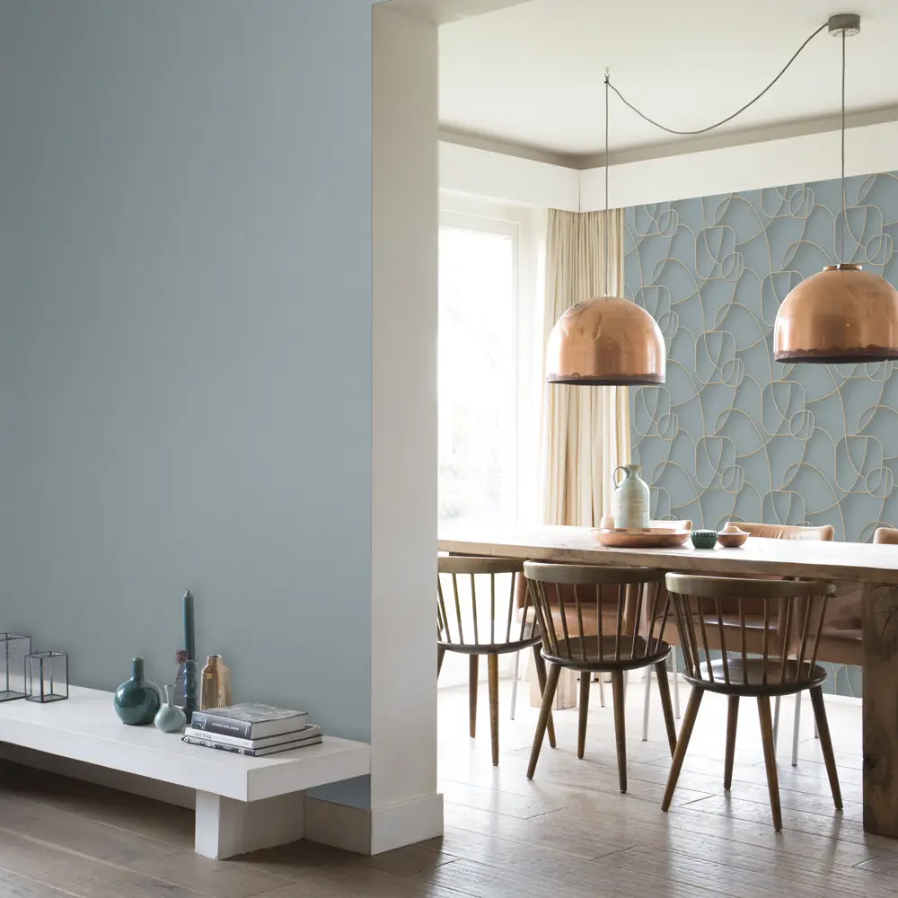 Обои флизелиновые Wall Up Simple синие фон 1.06 м 646245 STLM-2159907 - Вид №4