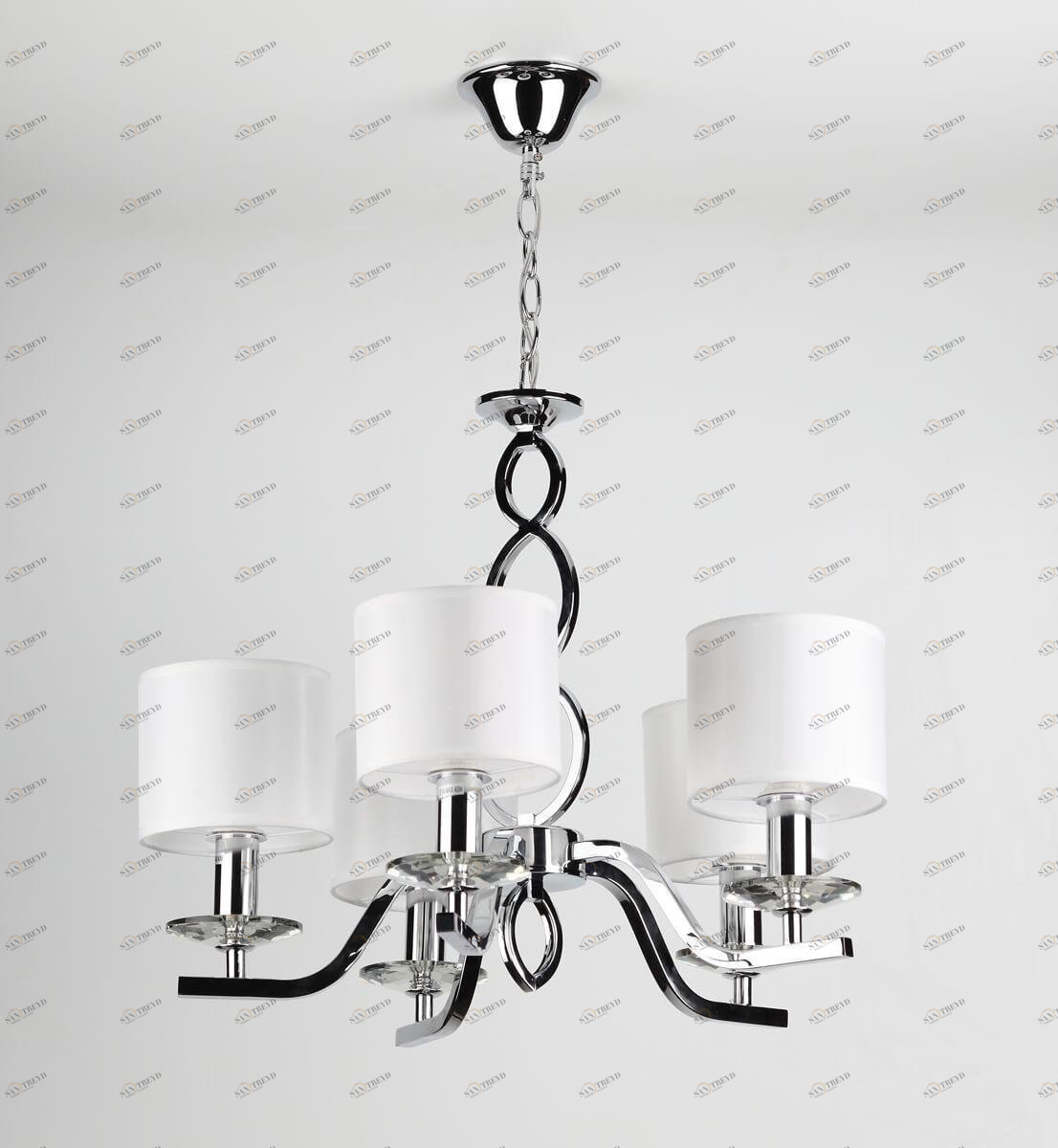 Подвесная люстра Rivoli Luciana 3021-205 RIVOLI ДИЗАЙНЕРСКИЕ, LUCIANA 337139 Хром;белый 