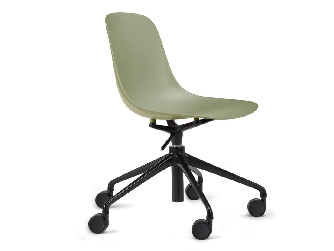 Регулируемый по высоте стул из полипропилена с колесами Infiniti Pure Loop Mono ARCH-00058934