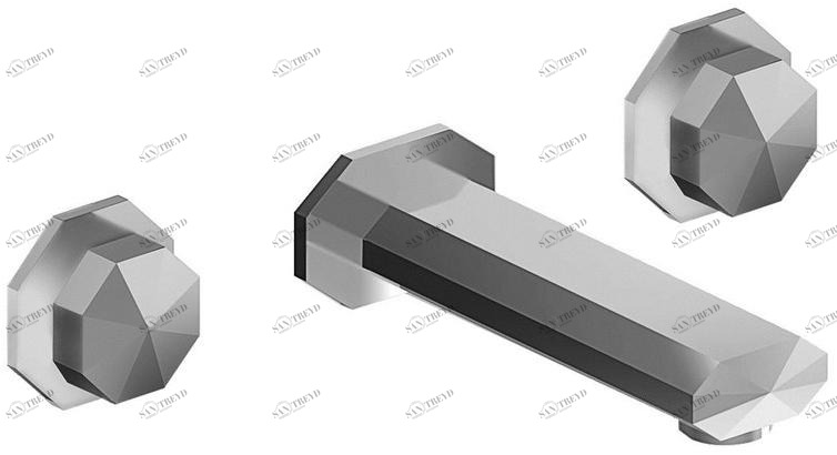 RUBINETTERIE STELLA Смеситель для ванны настенный на 3 отверстия Firenze 3250tr